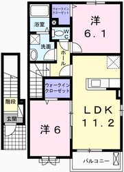 御着駅 徒歩13分 2階の物件間取画像